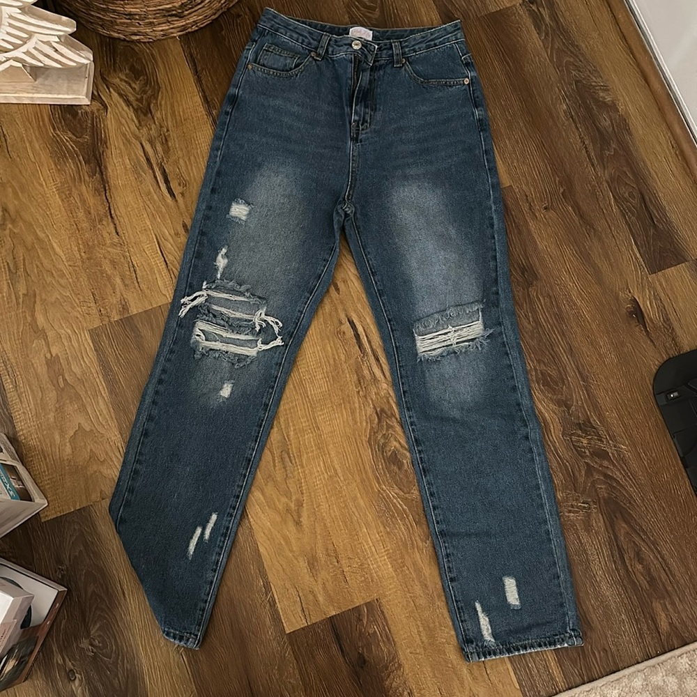 Pink Lily high-waisted jeans